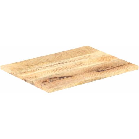 vidaXL Tischplatte aus massivem Mangoholz 25-27 mm 80x60 cm