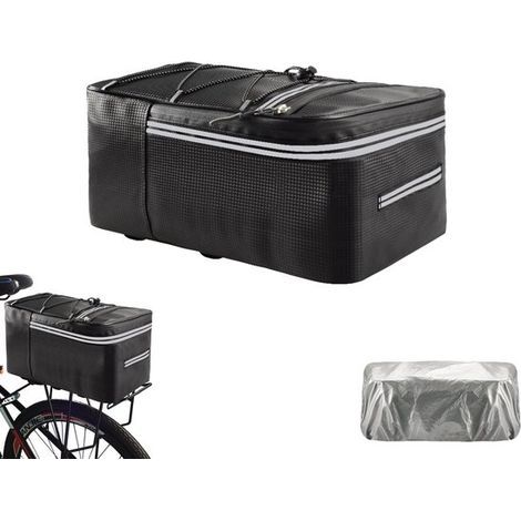 Sacoche de porte-bagages étanche 9 L pour vélo – Grandes sacoches latérales avec sac arrière étanche pour vélo électrique et vélo – Sac de rangement spacieux pour les courses, le travail et les balade (1/5)