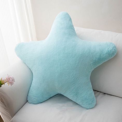 Coussin Étoile - Coussin Décoratif Jeter pour Lit Canapé Sol - 40 cm - Polyester - Bleu - 1 Pièce (1/5)