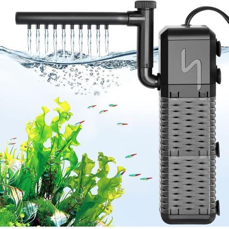 Verstellbarer Aquariumfilter 800L/H Aquariumpumpe, ultraleiser Innenfilter, geeignet für Aquarien bis 250L (9W) (1/5)