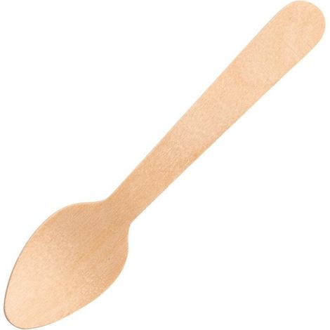 Cuillère en Bois 110 mm Lot de 100 - Fiesta Green (1/5)