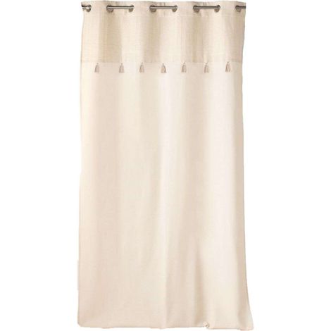 Rideau à œillets avec top métallisé à pompons HAVER (1/4)