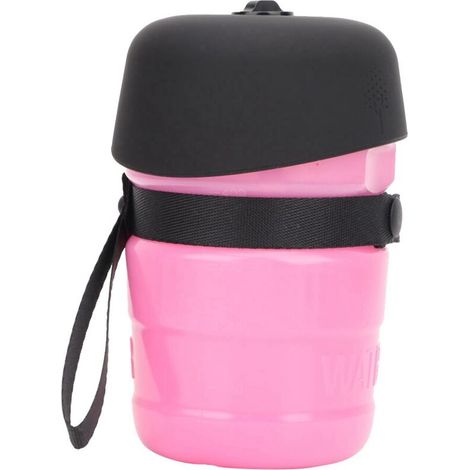 Bouteille d'Eau Pliable pour Animaux de Compagnie - JINFGERNE - Distributeur d'Eau Portable pour Chiens (Rose)