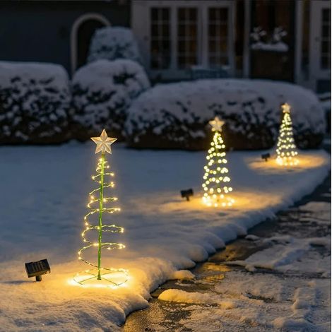 Guirlande lumineuse monochrome en métal à LED pour sapin de Noël, décoration de jardin de Noël (1/2)