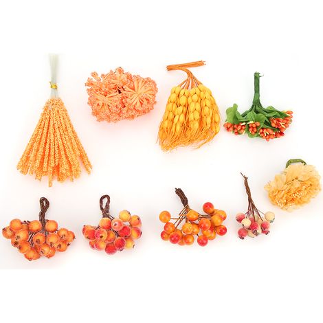 Fleur Artificielle Orange - Matériau Réaliste Pour Mariage Et Décoration Maison - Lot De 1 À 9 Couleurs (1/5)
