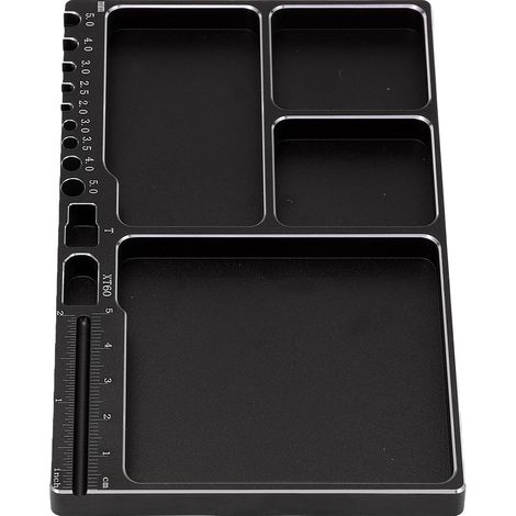 Plateau magnétique en aluminium pour vis et pièces, outil de rangement idéal pour modélisme RC et travaux de bricolage. (1/5)