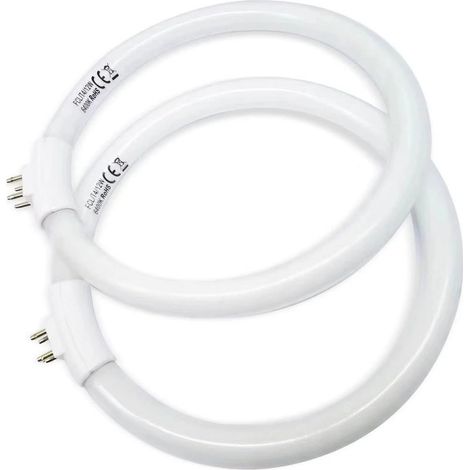2 Stück Leuchtstofflampe Röhre LED Lampe T4 12W, 4,8 Zoll Rund Leuchtstoffröhre, Kreis Glühbirne, Runde Leuchtstoffröhre Mit Einstellbarer Helligkeit, Für Wandlampen, Deckenleuchten (1/5)