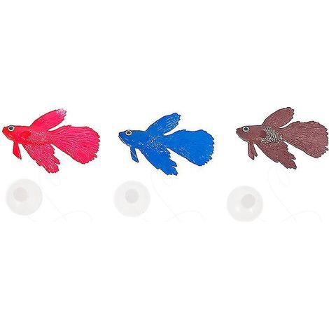 Lot de 3 poissons artificiels pour aquarium (1/3)