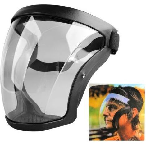 Visière de protection complète transparente anti-buée, écran facial HD réutilisable, réglable pour homme et femme, sécurité professionnelle et usage quotidien (1/5)
