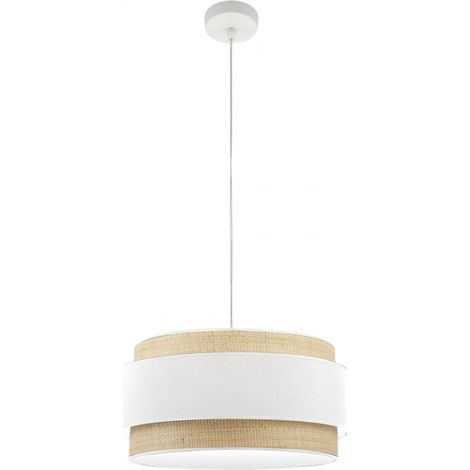 Lampadario Abrila Kandy bianco 50 cm tessuto metallo (1/2)