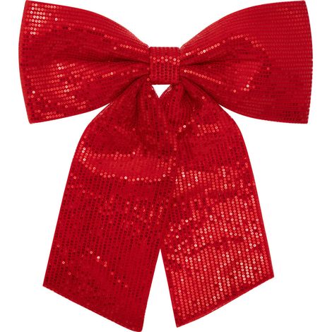 Déco de Noël Noeud Rouge avec Sequins 39 x 47 cm - Feeric Christmas (1/2)