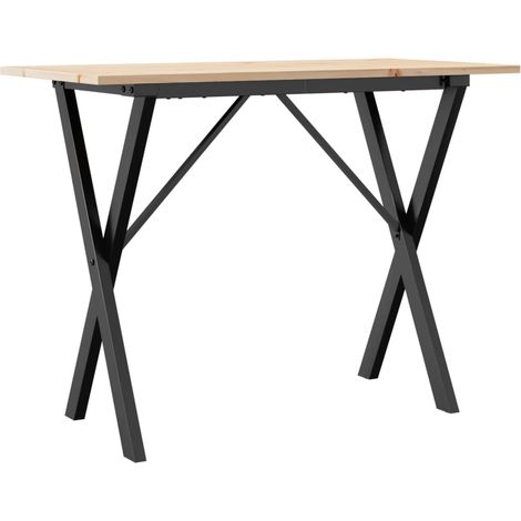 Maison Exclusive - Esstisch X-Gestell 100x50x75 cm Massivholz Kie