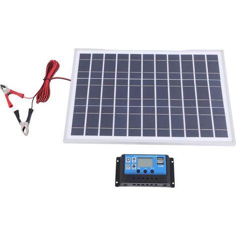 Chargeur de Batterie de Panneau Solaire 30W 12V + ContrôLeur 40A pour Camping-Car Camping-Car (1/2)