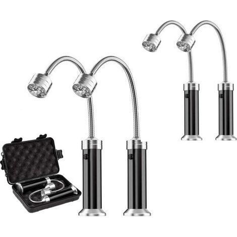 Lampe pour Barbecue Lot de 4 Lumières LED de Gril BBQ avec Base magnétique Rotation à 360 Degrés Flexible Réglable pour Barbecue, Camping, Fête, Extérieur (1/5)