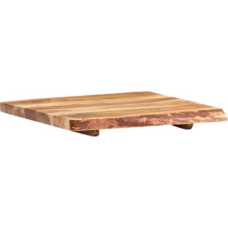Dessus de meuble-lavabo de salle de bain étagère flottante tablette de meuble-lavabo plateau de meuble-lavabo 58 x 55 cm acacia (1/5)