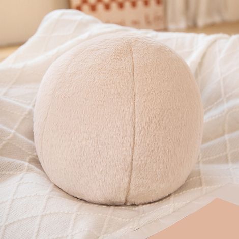 Coussin Boule - 30 Cm - Rembourrage En Fibre PP - Tissu Peluche Coton - Pour Canapé Lit Bureau Chambre - 1 Pièce (1/5)
