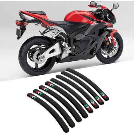 Autocollants réfléchissants 3D en époxy pour jantes de moto, adaptés aux motos Honda, Suzuki, Kawasaki et de course. (1/5)
