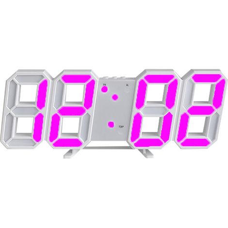 Réveil numérique 3D intelligent, horloge murale numérique, réveil électronique LED, cadeau (1/5)