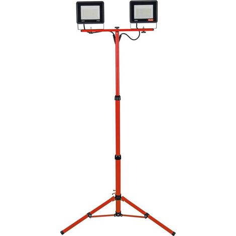 Valex Proiettore LED Faro Da Cantiere Fredda 2x50W Treppiede Regolabile