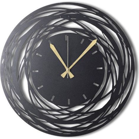 Orologio da parete in metallo, orologio decorativo, stile industriale Clock Nero (1/4)