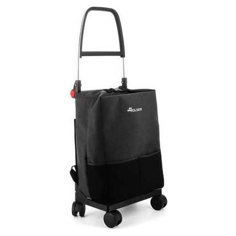 Mochila carro ROLSER 4 ruedas plegable 27l negro Tweed T-shop