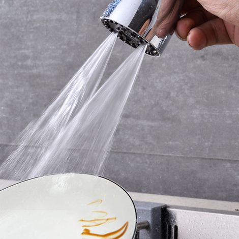 Aérateur d'extension universel pour robinet, pommeau de douche anti-éclaboussures multifonctionnel pour cuisines et lavabos, tête extractible rotative, robinet de douche universel à une seule lame, mo (1/5)
