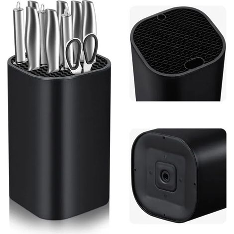 Porte-couteaux universel, doté de trous de drainage, conception détachable, convient à tous les couteaux de cuisine. (1/5)