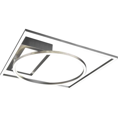 LED Deckenleuchte CCT Deckenlampe Dimmbar mit Fernbedienung Memory Funktion, verstellbar in silber, 6500 Tageslicht, 33W 4600Lm 2700-6500K, BxT 86x64 cm