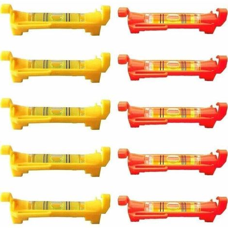 10 mini niveaux à bulle, niveaux à corde, niveaux à carrelage pour la maçonnerie, la plomberie, les mesures d'ingénierie de l'industrie de la construction (1/4)