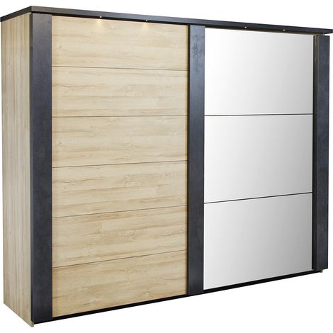 SIWA - Armoire 2 Portes Coulissantes 217cm avec Leds (1/5)