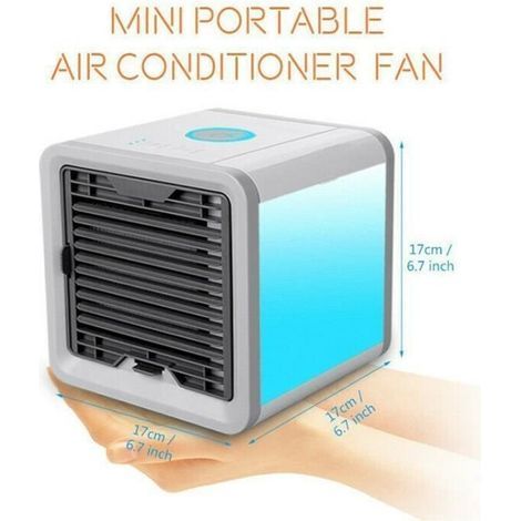 Raffrescatore d'aria compatto da 600 ml – 3 velocità – Umidificatore silenzioso – 7 colori ambientali – Ideale per piccoli spazi (1/5)