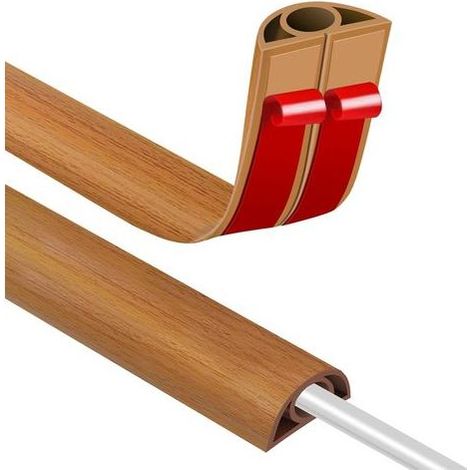 Passe Cable Sol 3M Goulotte Passe Cable Sol, Petit Canal de Cordons d'alimentation Flexible pour Le Bureau Protection des Fils Electriques et Prévention des Risques de Trébuchement