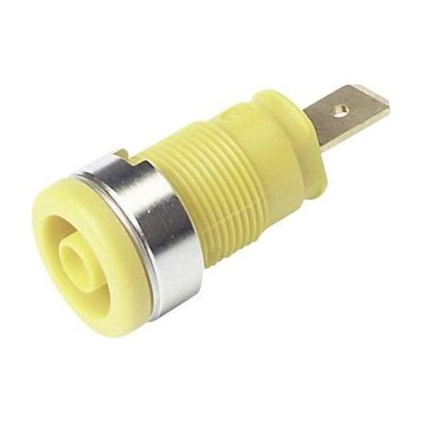 SKS HIRSCHMANN SEB 2620 F6,3 SICHERHEITS-LABORHEMBRA BUCHSE, EINBAU VERTIKAL STIFT-Ø: 4MM AMARILLO 1ST.