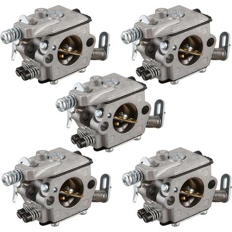 Carburateur 5X pour tronçonneuse STIHL 025 023 021 MS250 MS230 Zama Walbro (pièce de rechange argentée) (1/5)