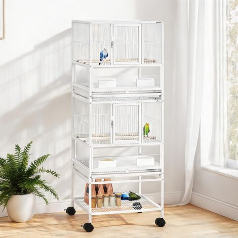 Cage pour oiseaux blanco en acero 48 x 46 x 134,5 cm (1/5)