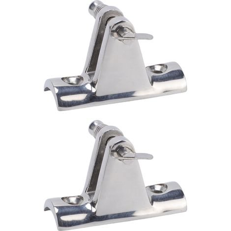 Ortviai Charnière marine pour pont de bateau – Base concave en acier inoxydable 316, avec goupille de verrouillage, 2 pièces (DY06-004) (1/5)