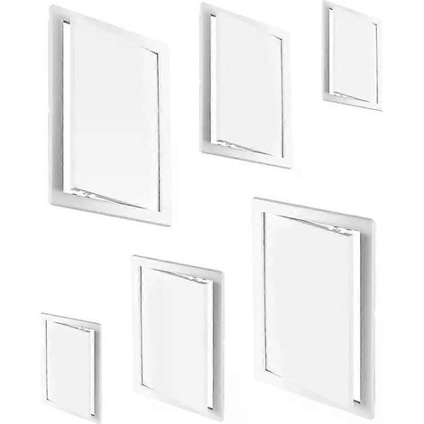 Trappe d'accès blanche, porte de révision en plastique, orifice d'inspection à pression, dimensions : 100 x 150 mm, 150 x 150 mm, 200 x 200 mm, 200 x 300 mm (1/4)