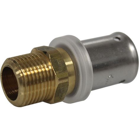 Raccord multicouche à sertir droit mâle (12/17) 3/8" - Ø16x2,0 - MULTIPEX (1/3)