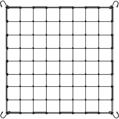 Scrog - Filet de culture - Filet en nylon - Pour jardin, verger, treillis élastique avec 4 crochets - Filet pour légumes, fruits et fleurs - 80 x 80 cm (1/5)