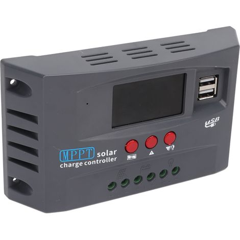 Régulateur de Charge Solaire MPPT 10A 12V/24V Intelligent Auto-Adaptatif pour Batterie (1/5)