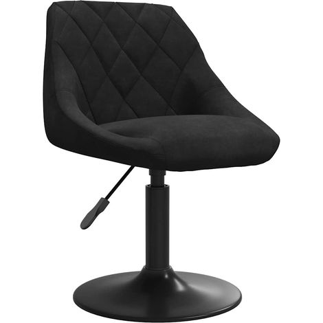Lot de 6 Chaises de salle à manger pivotantes - Chaises à dîner Noir Velours BV147372 - BonneVie (1/5)
