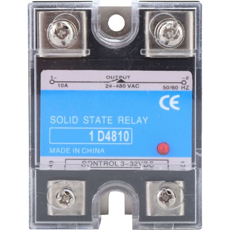 Relais statique SSR 3-32VDC contrôle, 24-480VAC sortie, pour applications industrielles (BERM-1D 4810) (1/5)