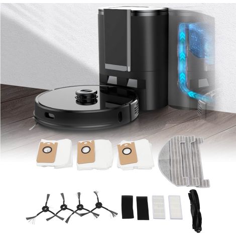 Repuestos para la aspiradora robot Proscenic M8 Pro: juego de cepillos principal, cepillo lateral, filtro y bolsa para el polvo. (1/5)