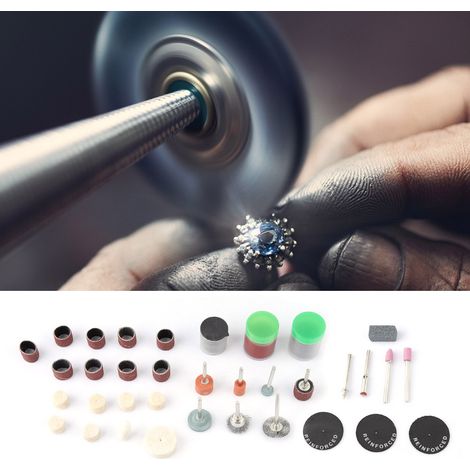 Ensemble de 105 accessoires pour outils rotatifs pour le meulage, le polissage et le perçage sur meuleuses rotatives (1/5)