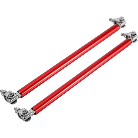 1 paire de barres de support/piliers/barres de support de modification de pare-chocs avant de voiture de 20 cm (rouge) (1/5)