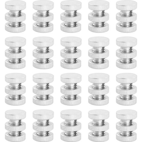 Lot de 20 connecteurs de clôture électrique en alliage d'aluminium pour fil de clôture électrique, boulon à fente