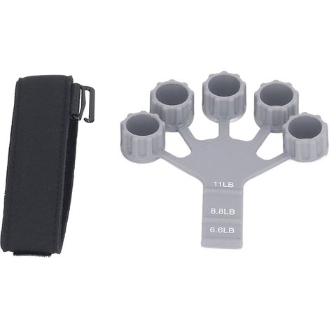 Gant de renforcement des doigts en silicone gris, exerceur de préhension à 5 doigts pour l'entraînement au basketball, correcteur de force des doigts