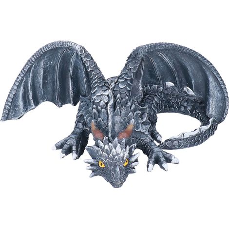 Sculpture de dragon en résine, dragon accroupi, ornement de jardin pour la décoration extérieure (1/5)