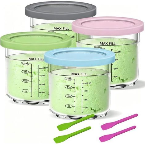 Bacs à Crème Glacée pour machine à glace Ninja NC301 NC300 NC299AMZ, sans BPA, 16 oz (1/5)