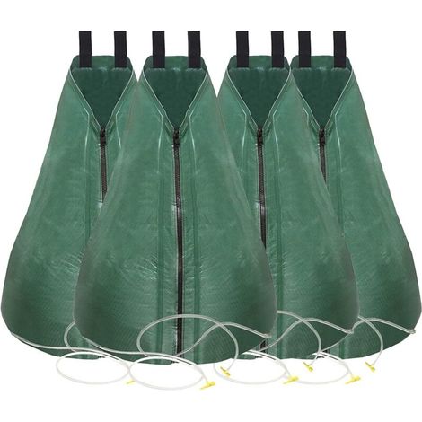 Sacco per irrigazione alberi – Sistema di irrigazione a goccia a rilascio lento, 20 L, confezione da 4